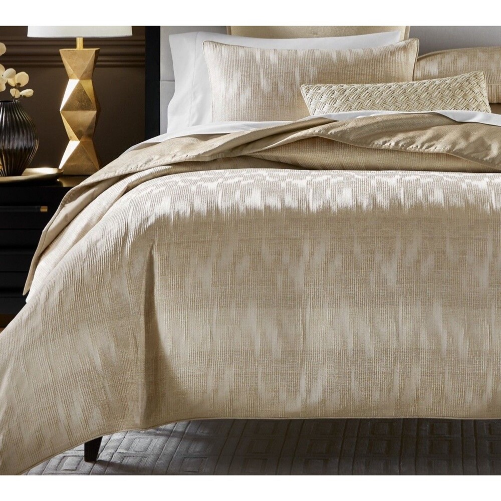 Hotel Collection 3PC King Gilded Stripe Duvet Cover And Shams Set